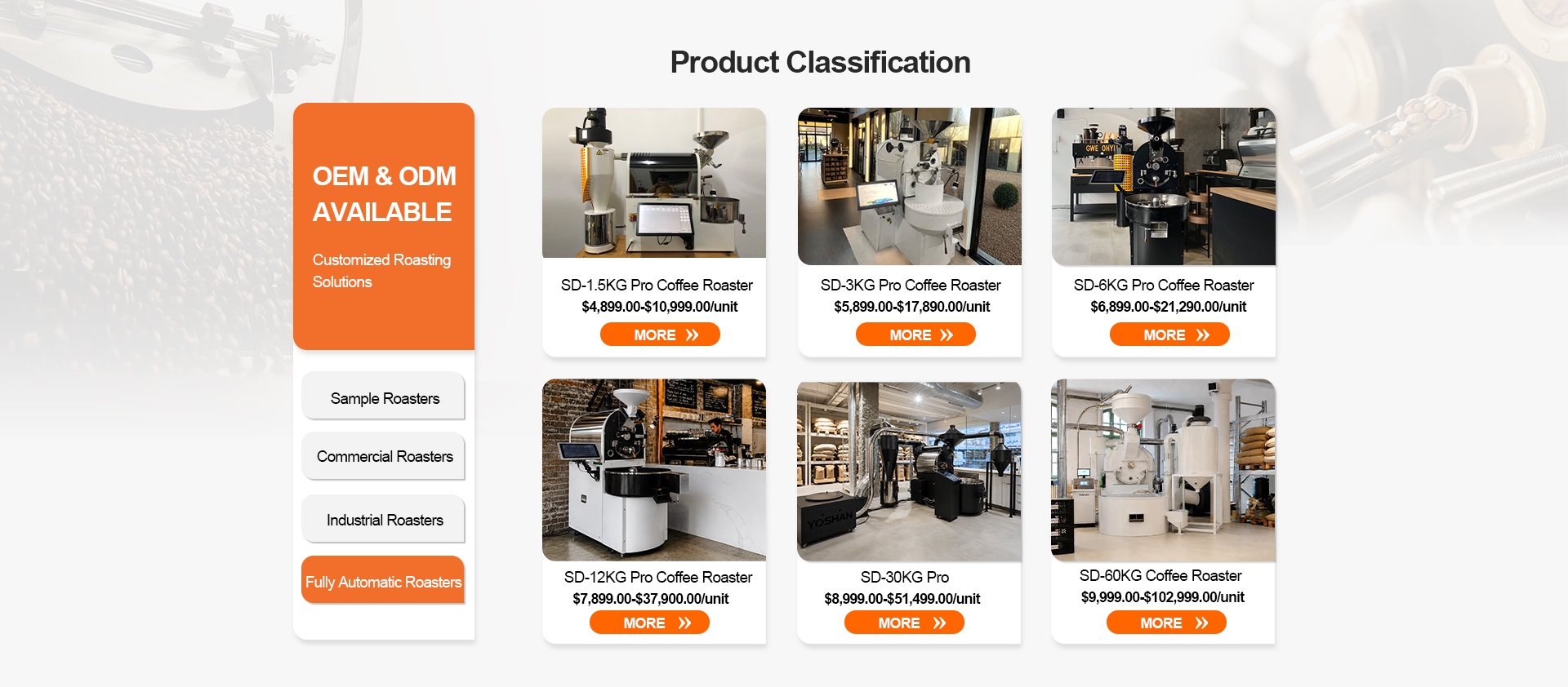 Fully Automatic Roasters