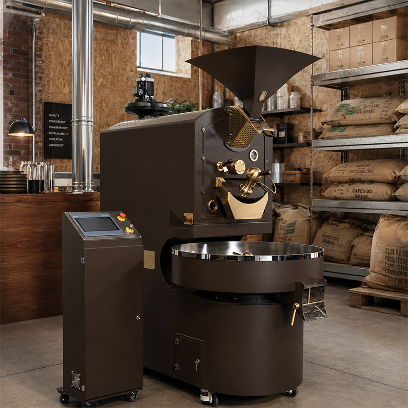 Yoshan coffee roaster in a warehouse roastery