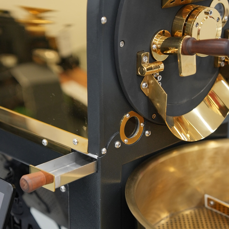 Yoshan coffee roaster – d1 electroplating electroplated gold drum front