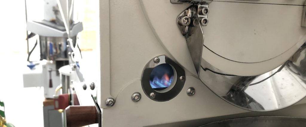 Yoshan coffee roaster – e1 burner gas burner flame through drum