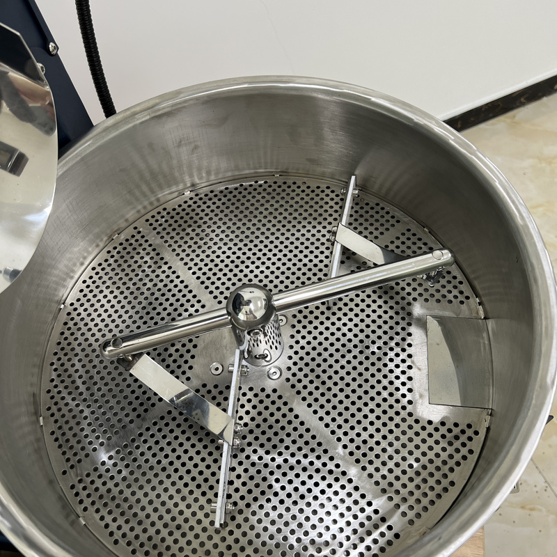 Yoshan coffee roaster – e4 final assembly cooling tray perforated stirring arm