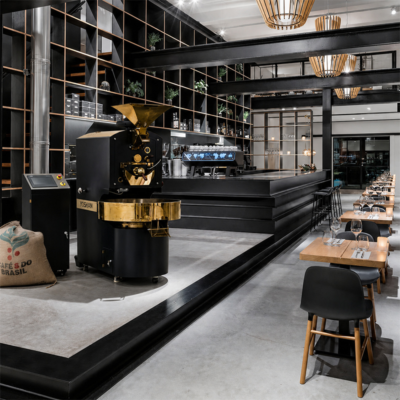 Yoshan coffee roaster in a modern coffee bar