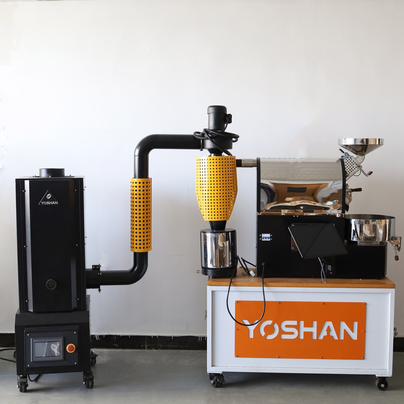 Yoshan SD-1.5 Pro roaster in black and gold