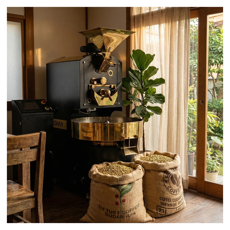Gas, Electric and 380 V for a 15kg Coffee Roaster